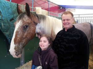 Nell, 12, meets Scooby (a rescue horse who now stars in the circus) and Martin Burton, owner of Zippos Circus.